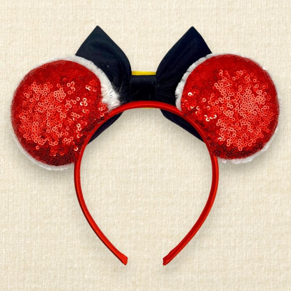 Santa Claus Minnie Ears | Disney-Inspired Christmas Mouse Ears - Picture 4 of 4